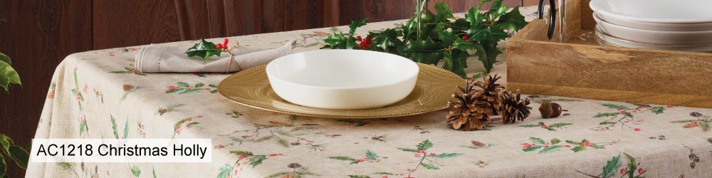 All Designs - Acrylic Coated Tablecloths are a premium quality, natural feel wipeclean tablecloth that can also be machine washed.  Order any size across our range of shapes including Rectangles, Squares, Circles and Ovals. We have a large range of standard widths and very wide designs upto 240cm wide.