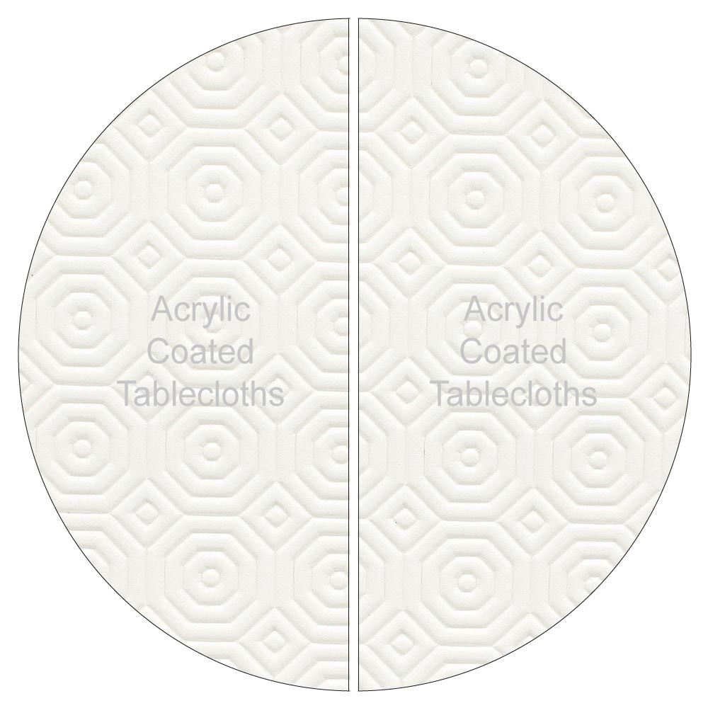 Two Piece Round White Table Protector