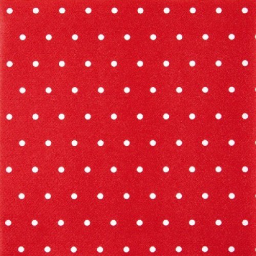 Home Fashion Mini Dots Red/White Airlaid Napkin