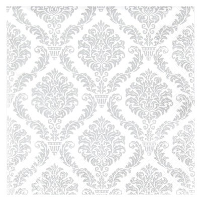 Home Fashion 3ply 33cm Tissue Napkins Elegant Silver