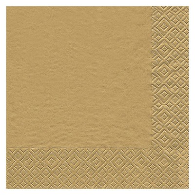 Home Fashion 3ply 33cm Tissue Napkins Gold