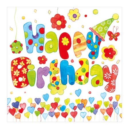 Ambiente paper napkins Happy Birthday