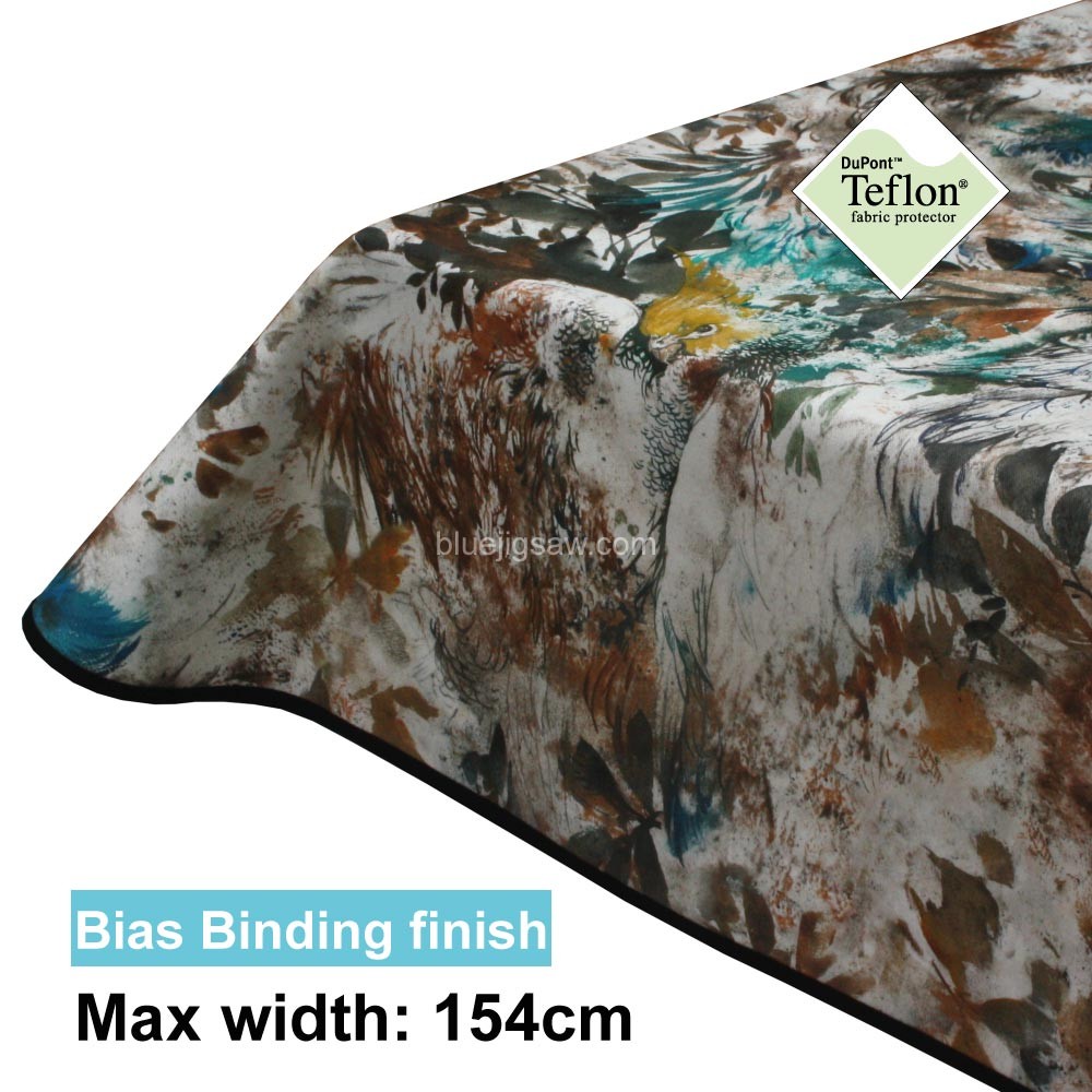 Acrylic Coated Tablecloth with Bias Binding