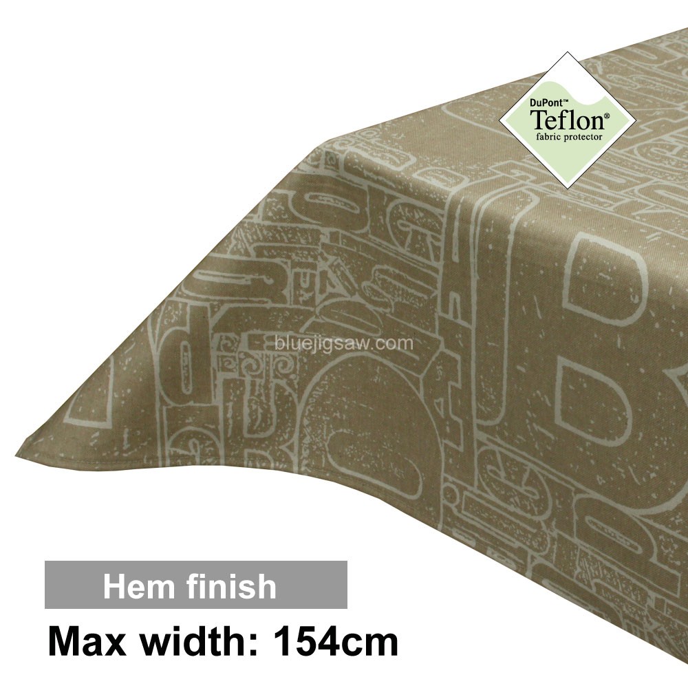 Acrylic Coated Tablecloth with Hem finish