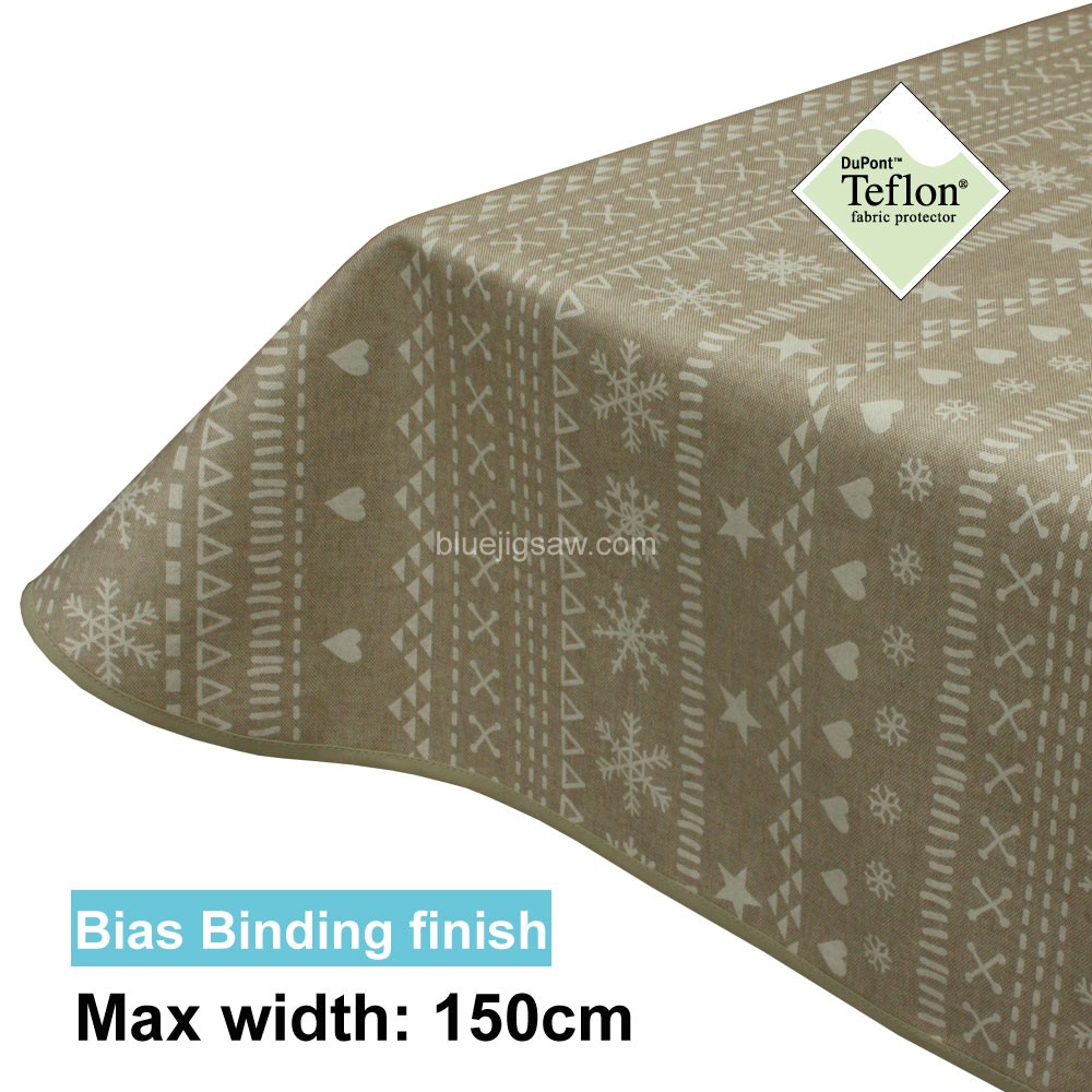 Acrylic Coated Tablecloth with Bias Binding