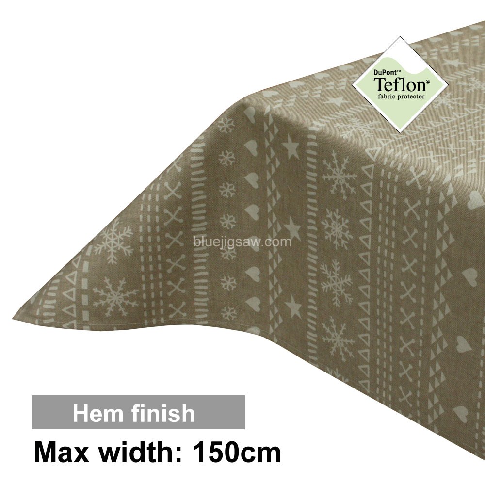 Acrylic Coated Tablecloth with Hem finish
