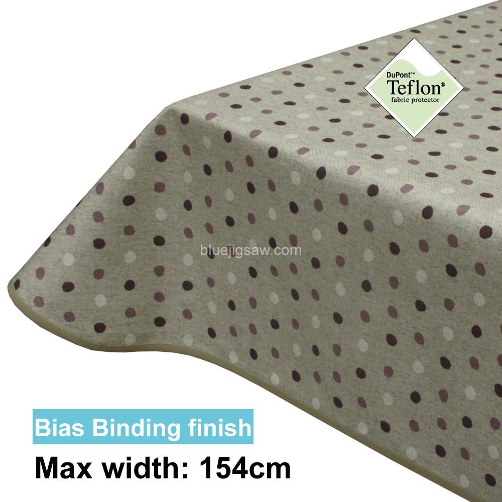 Acrylic Coated Tablecloth with Bias Binding