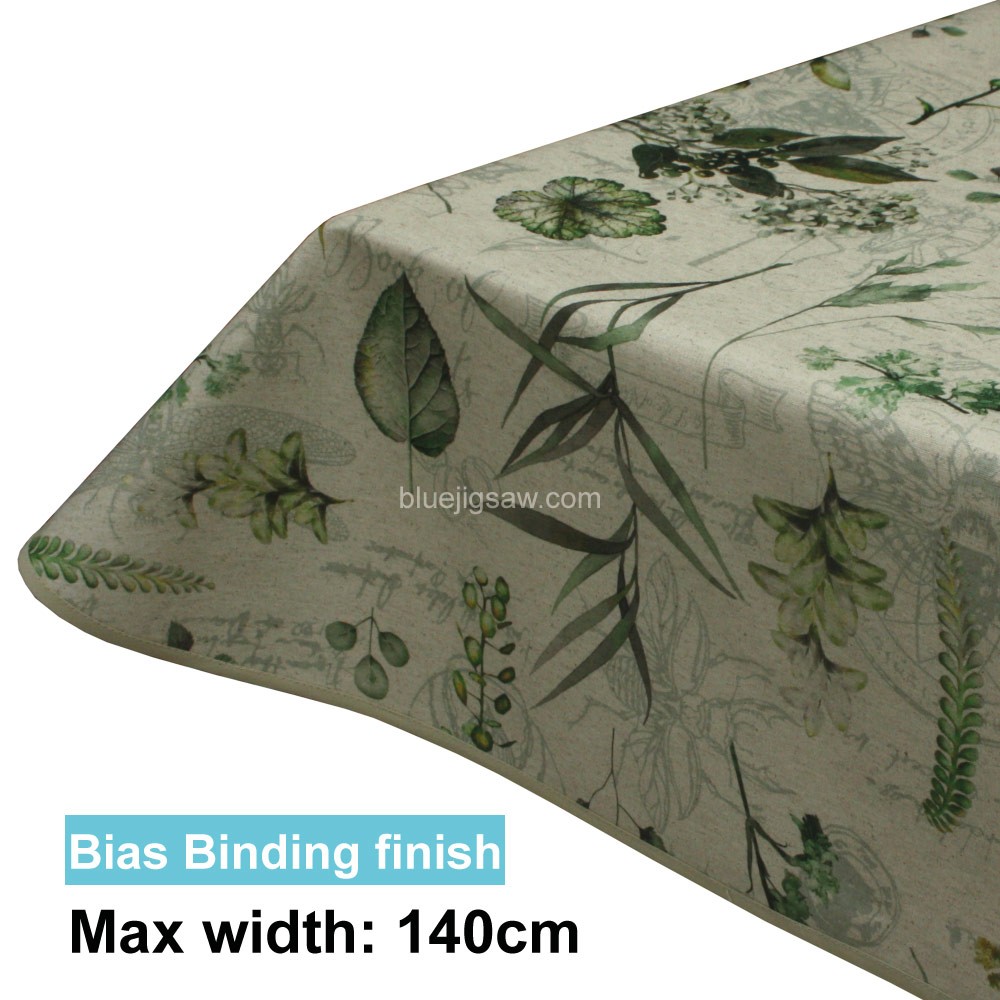 Acrylic Coated Tablecloth with Bias Binding