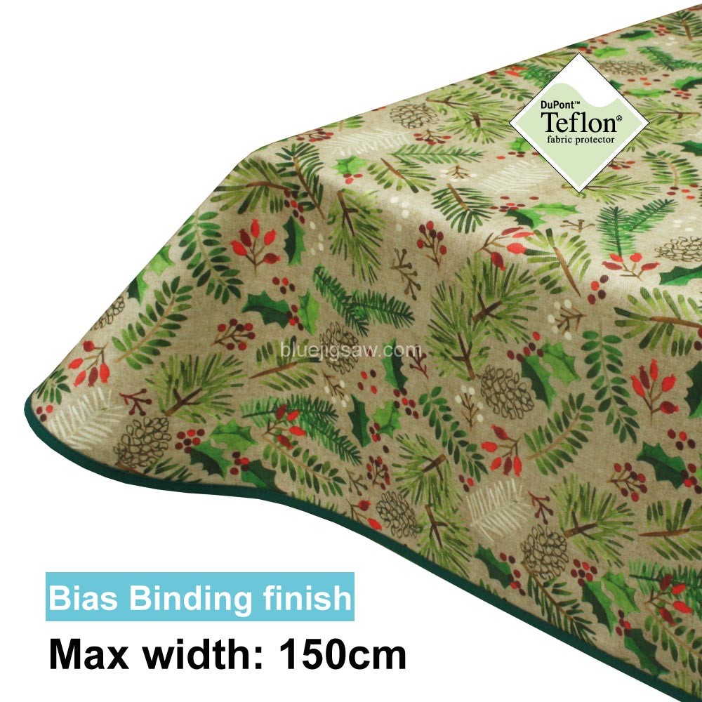 Acrylic Coated Tablecloth with Bias Binding