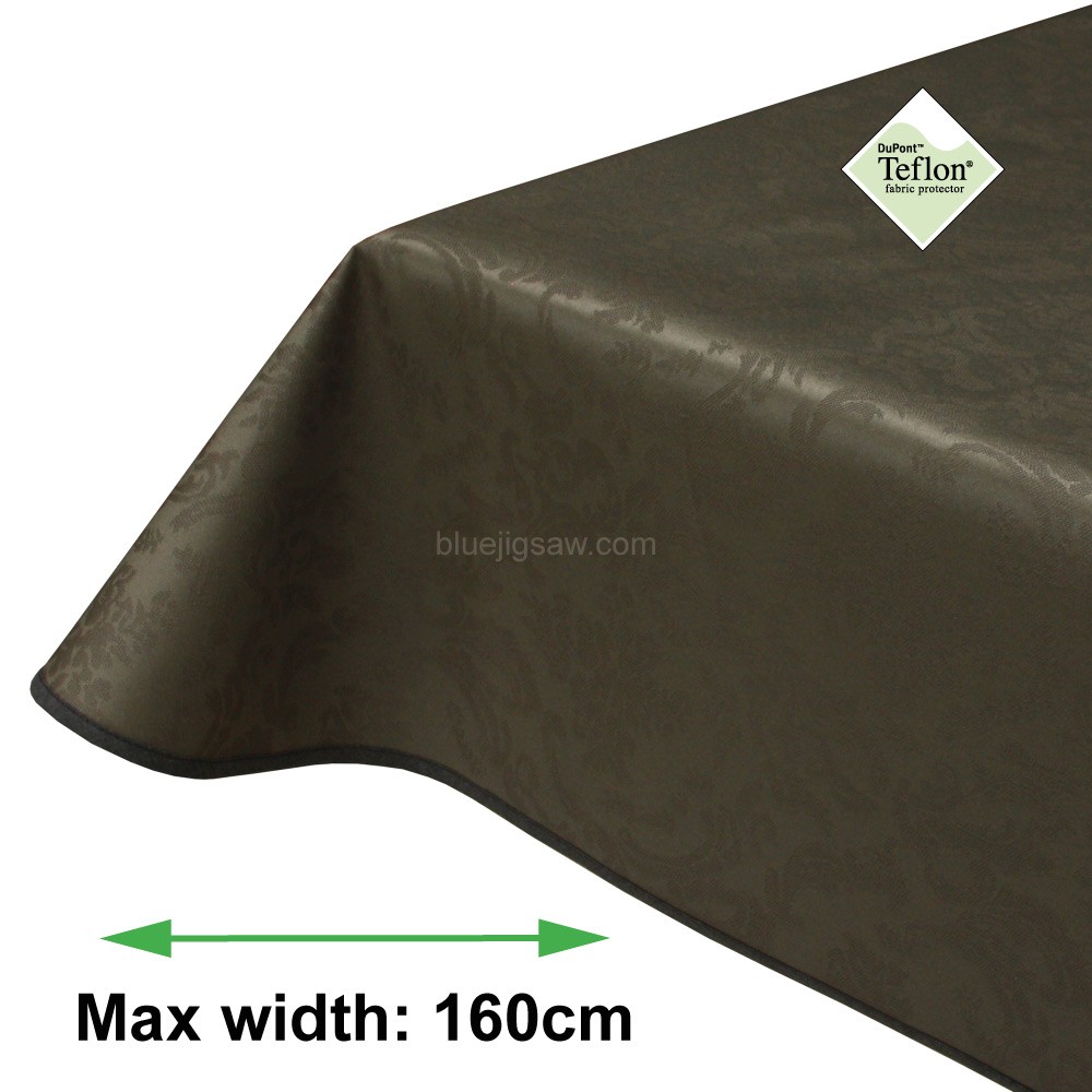 Park Lane Taupe Acrylic Coated Tablecloth