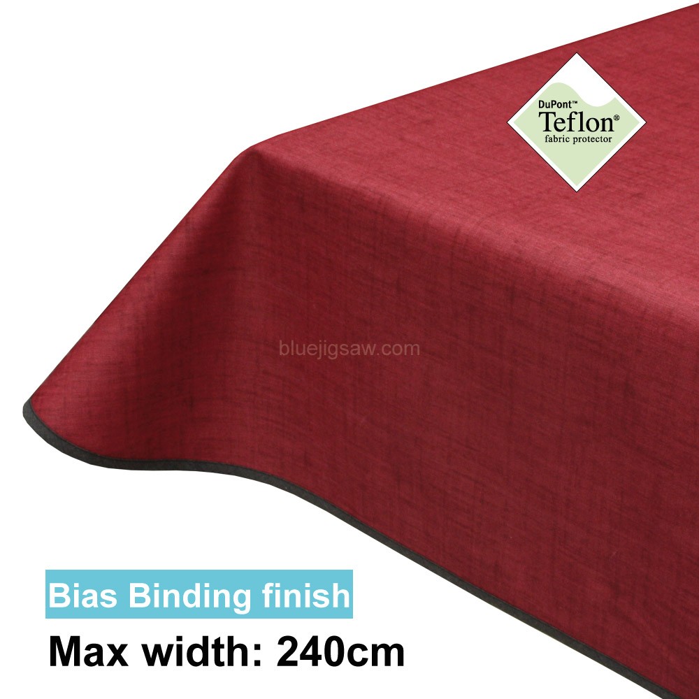 Acrylic Coated Tablecloth with Bias Binding