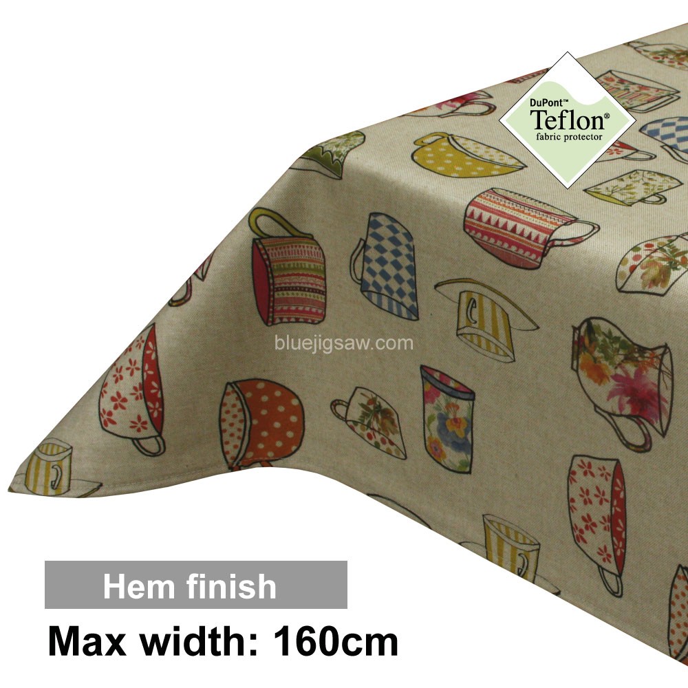 Acrylic Coated Tablecloth with Hem finish