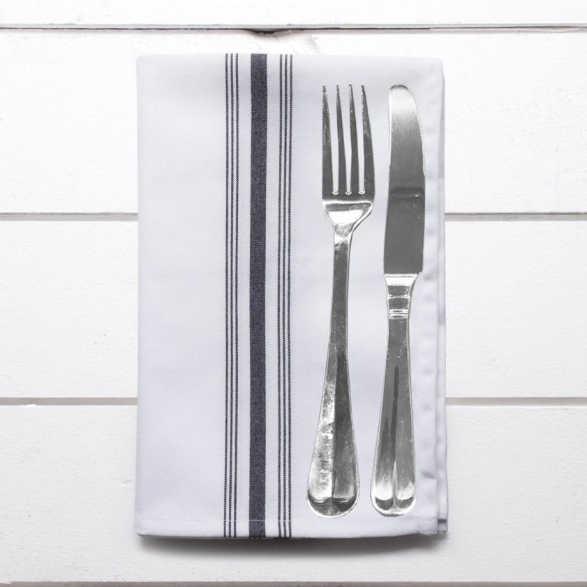 Bistro Napkin with Black Stripe