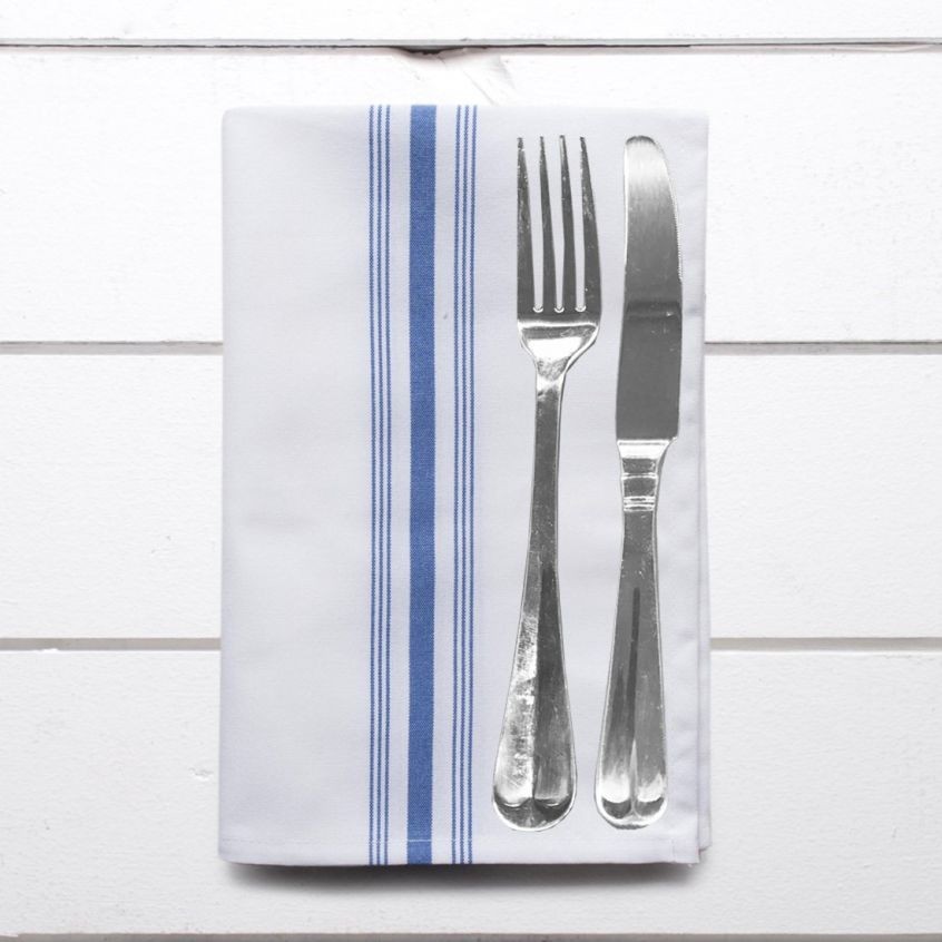 Bistro Napkin with Blue Stripe