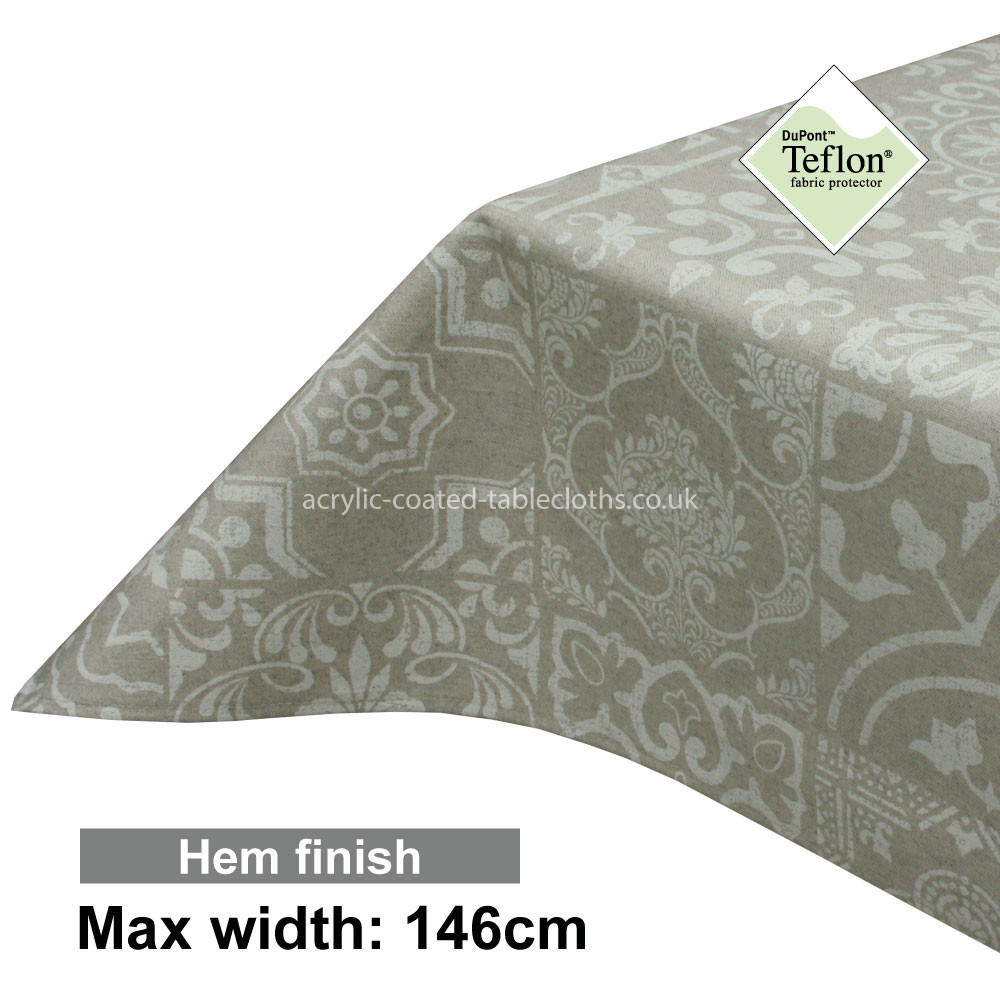 Acrylic Coated Tablecloth with Hem finish