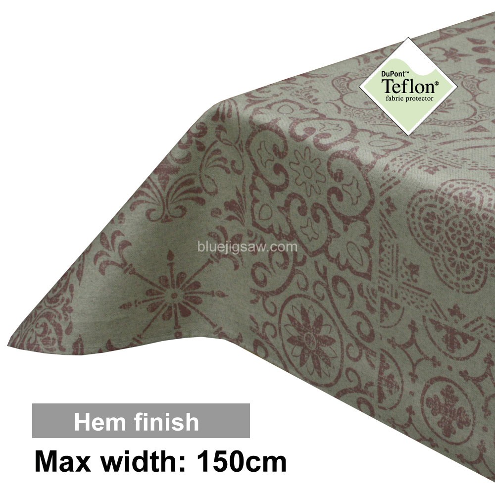 Acrylic Coated Tablecloth with Hem finish