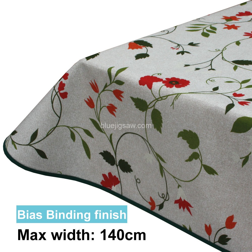 Acrylic Coated Tablecloth with Bias Binding