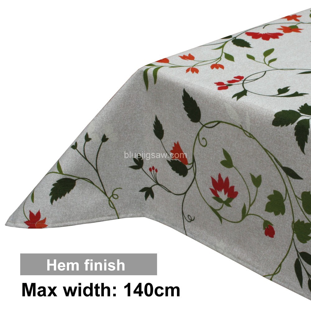 Acrylic Coated Tablecloth with Hem finish