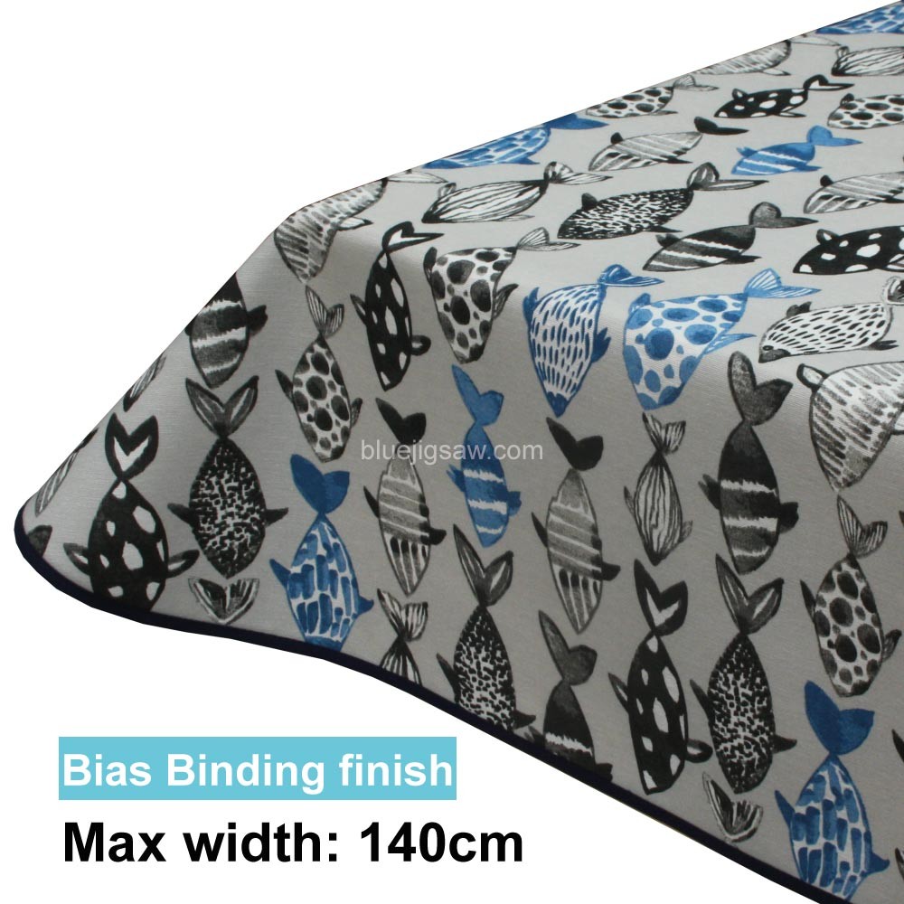 Acrylic Coated Tablecloth with Bias Binding