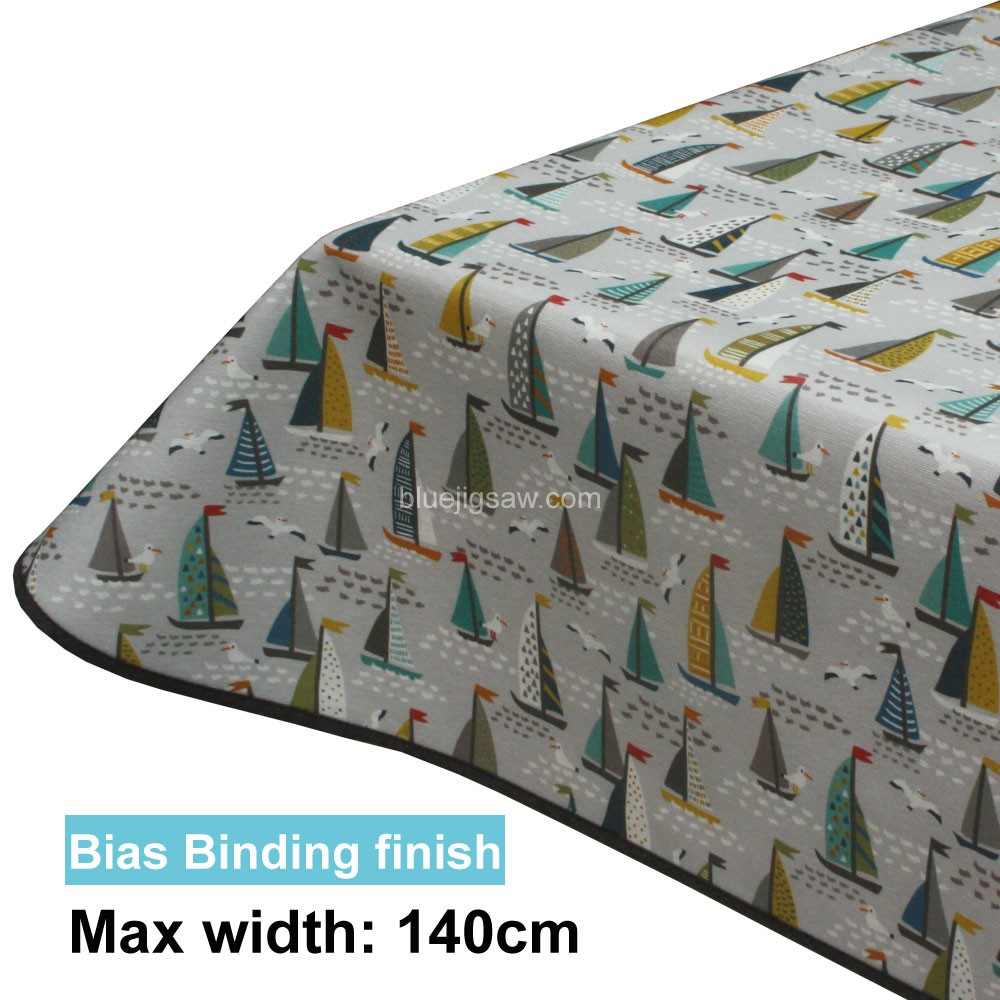 Acrylic Coated Tablecloth with Bias Binding
