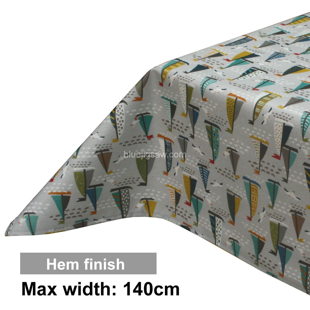 Acrylic Coated Tablecloth with Hem finish