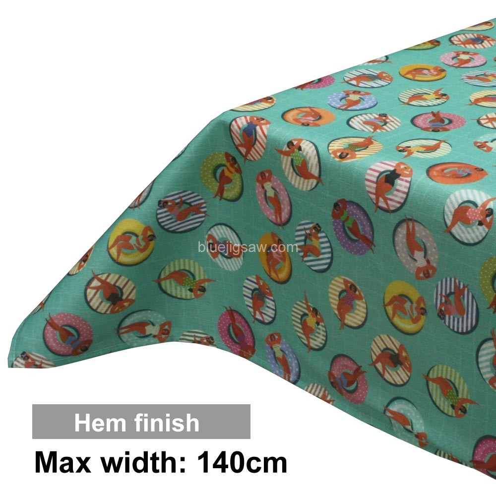 Acrylic Coated Tablecloth with Hem finish