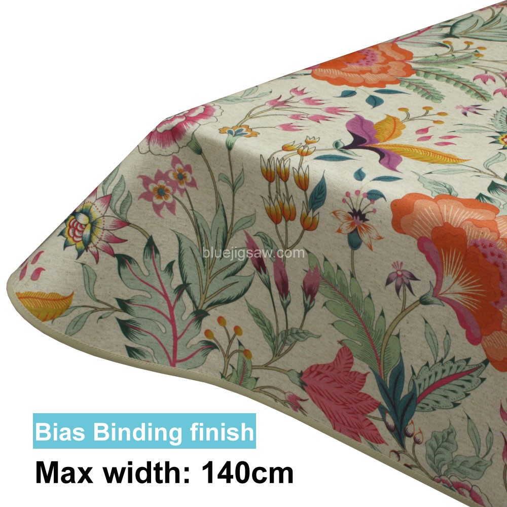 Acrylic Coated Tablecloth with Bias Binding