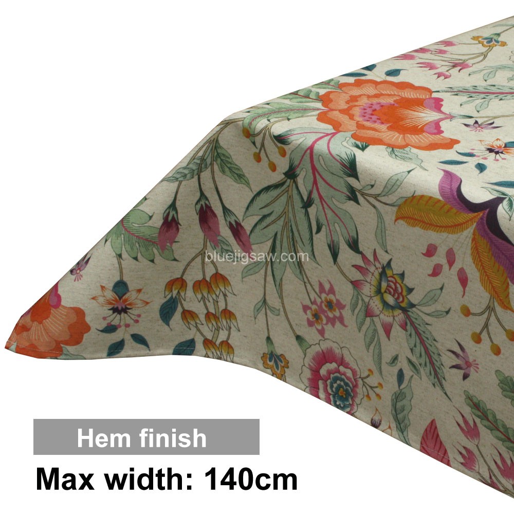 Acrylic Coated Tablecloth with Hem finish