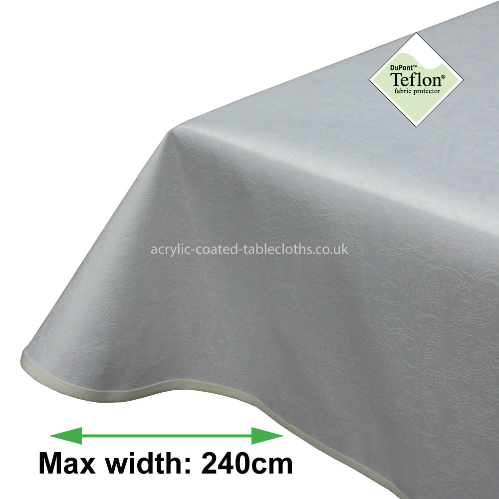Vienna White Acrylic Coated Tablecloth
