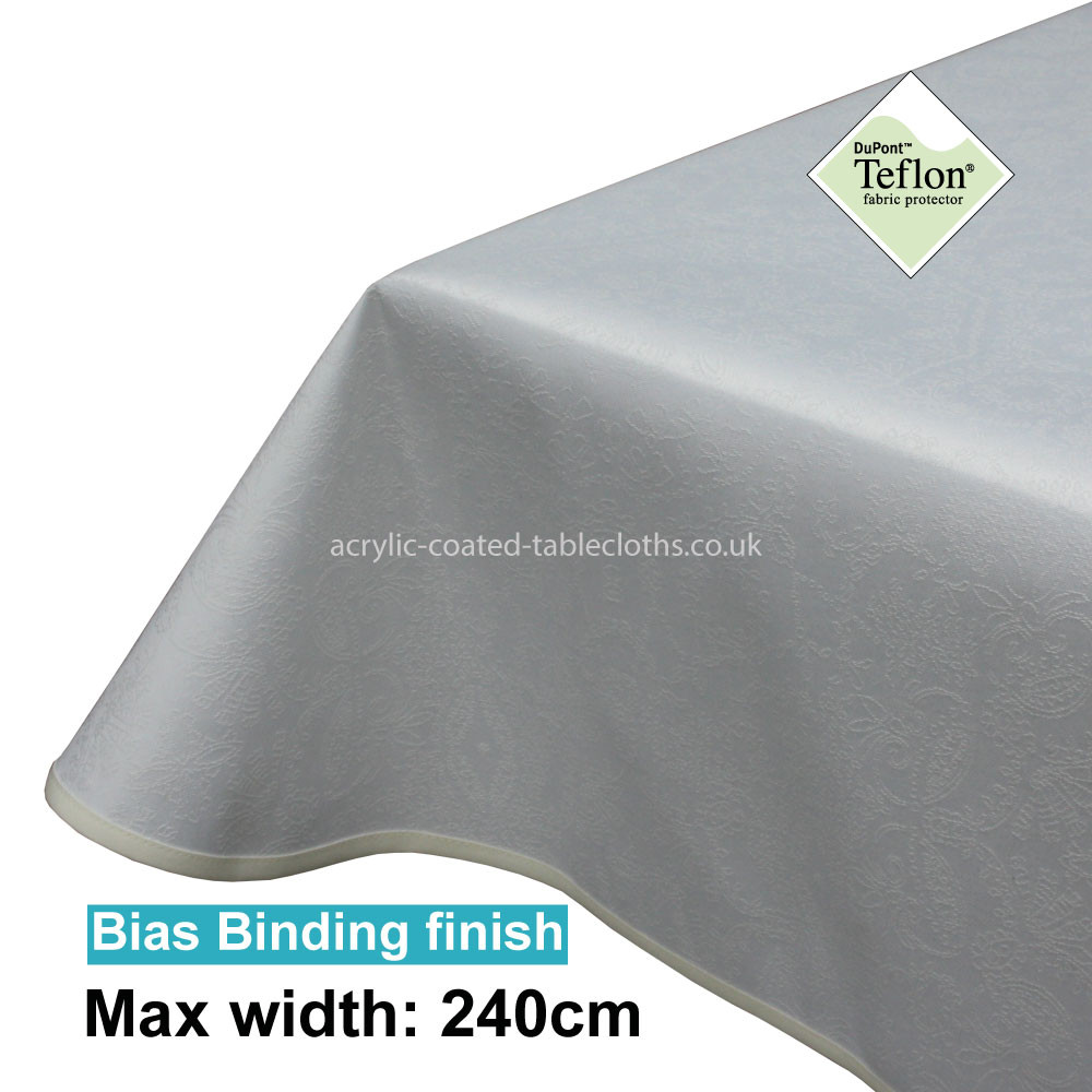Acrylic Coated Tablecloth with Bias Binding