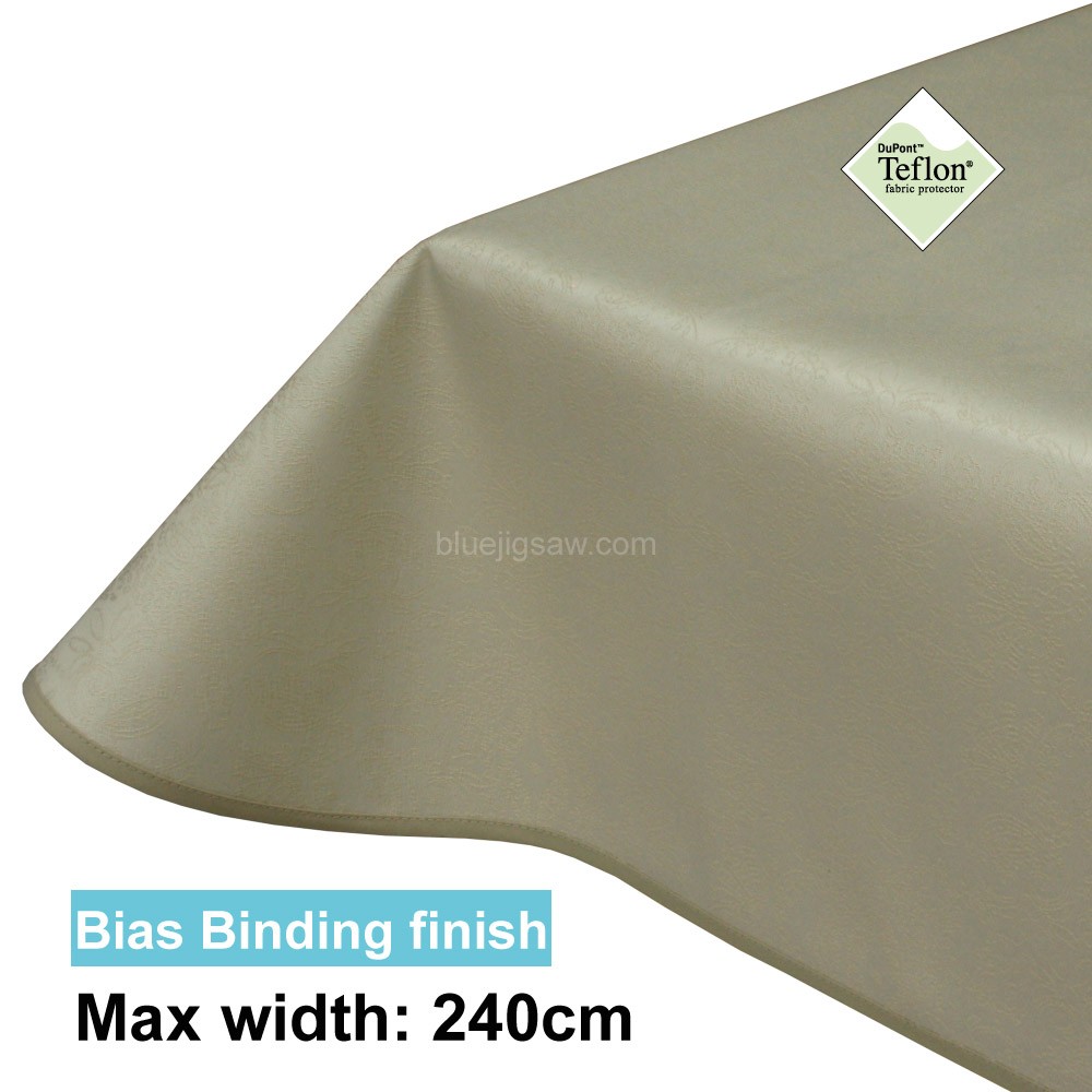 Acrylic Coated Tablecloth with Bias Binding