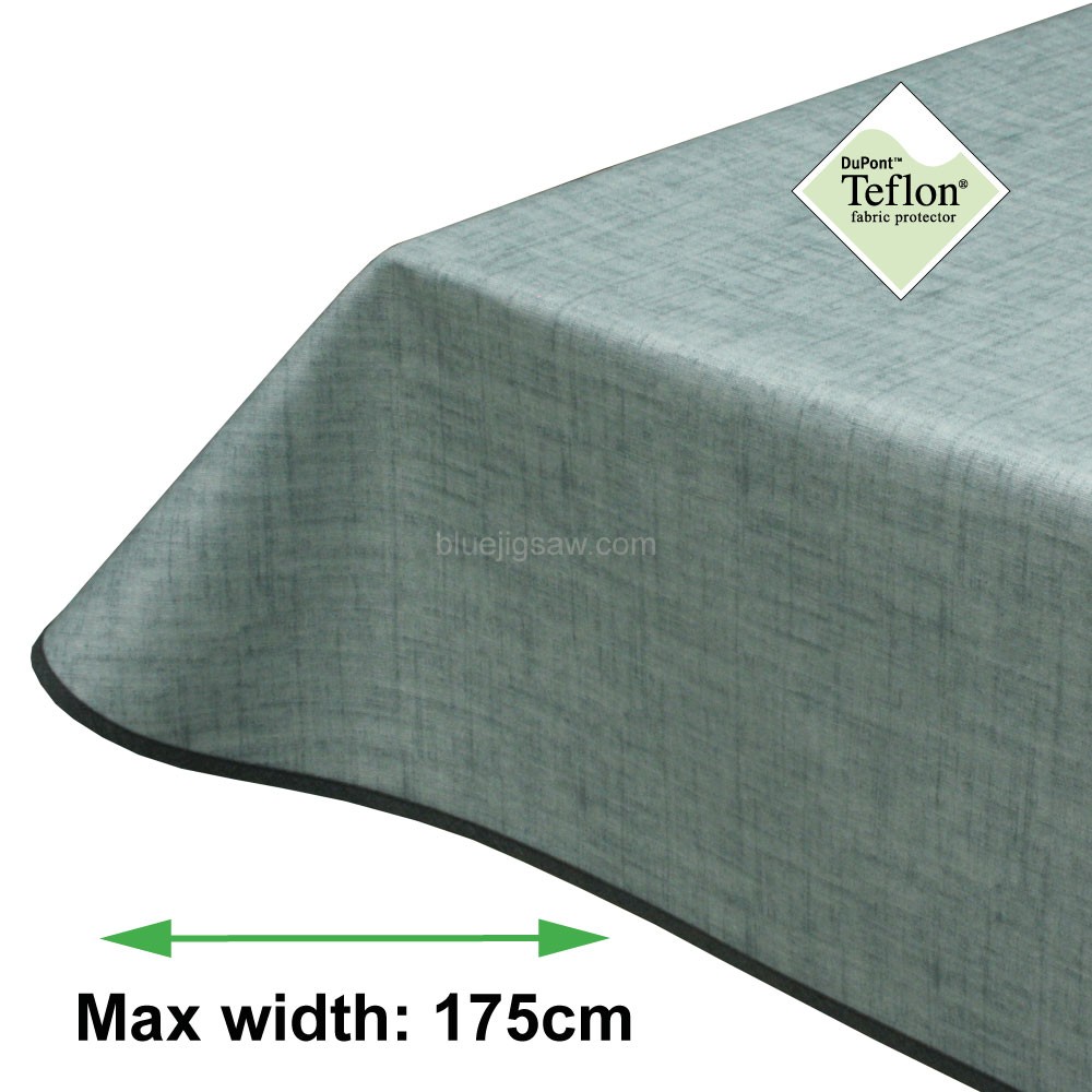 Symphony Blue Steel Acrylic Coated Tablecloth with Teflon