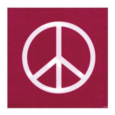 Francoise Paviot Dinner Napkin Burgundy Peace