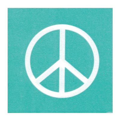 Francoise Paviot Dinner Napkin Turquoise Peace