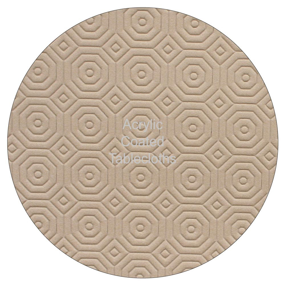 Round Beige Table Protector