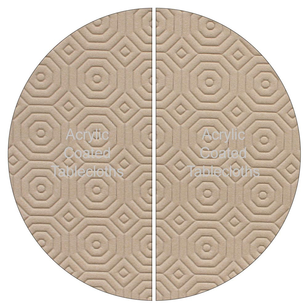 Two Piece Round Beige Table Protector