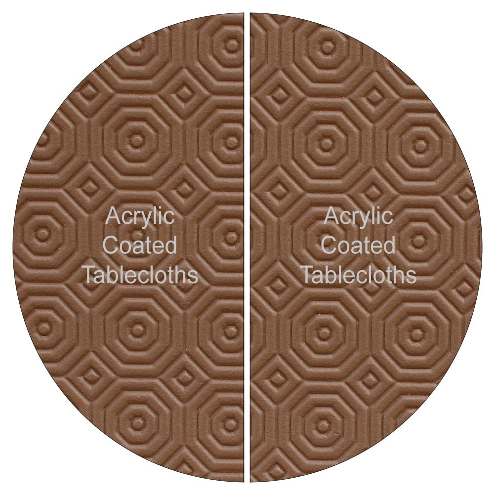 Two Piece Round Brown Table Protector