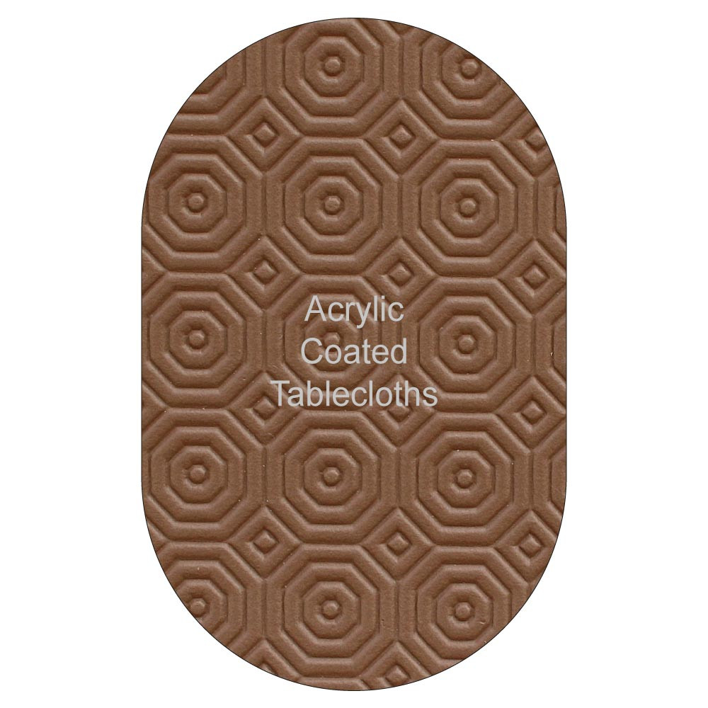 Oval Brown Table Protector