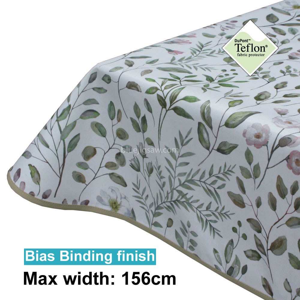 Acrylic Coated Tablecloth with Bias Binding finish
