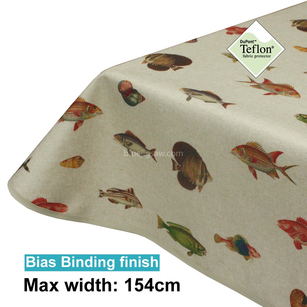 Acrylic Coated Tablecloth with Bias Binding