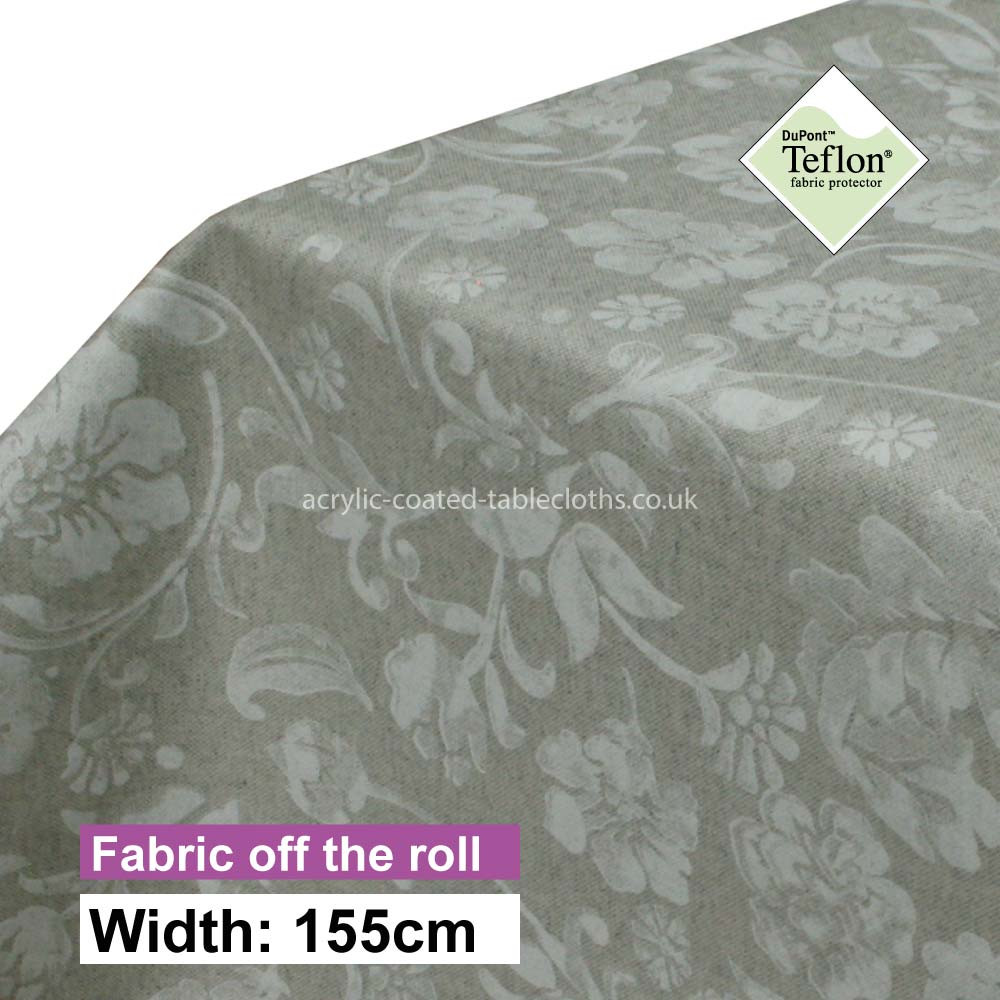 Emma White Acrylic Coated Fabric