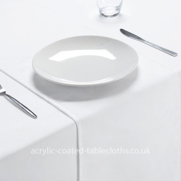 White Spun Polyester Runner