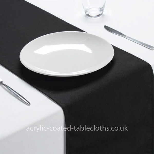 Black Spun Polyester Runner