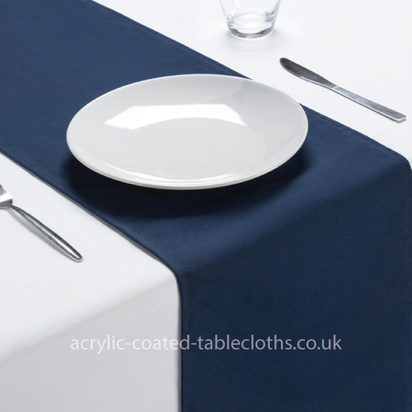 Navy Blue Spun Polyester Runner