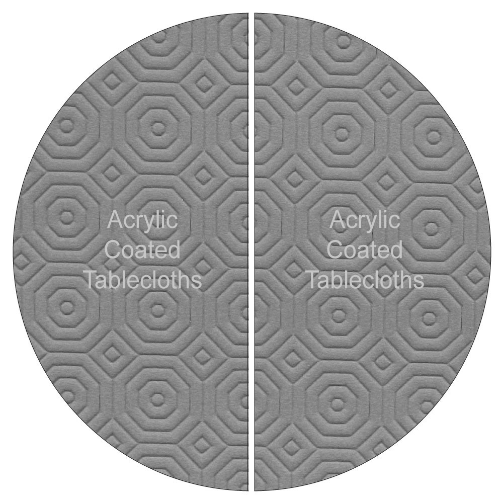 Two Piece Round Grey Table Protector