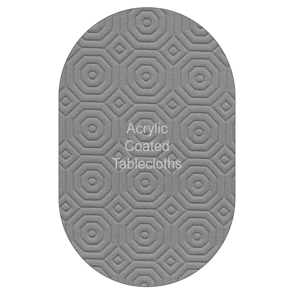 Grey Oval Table Protector