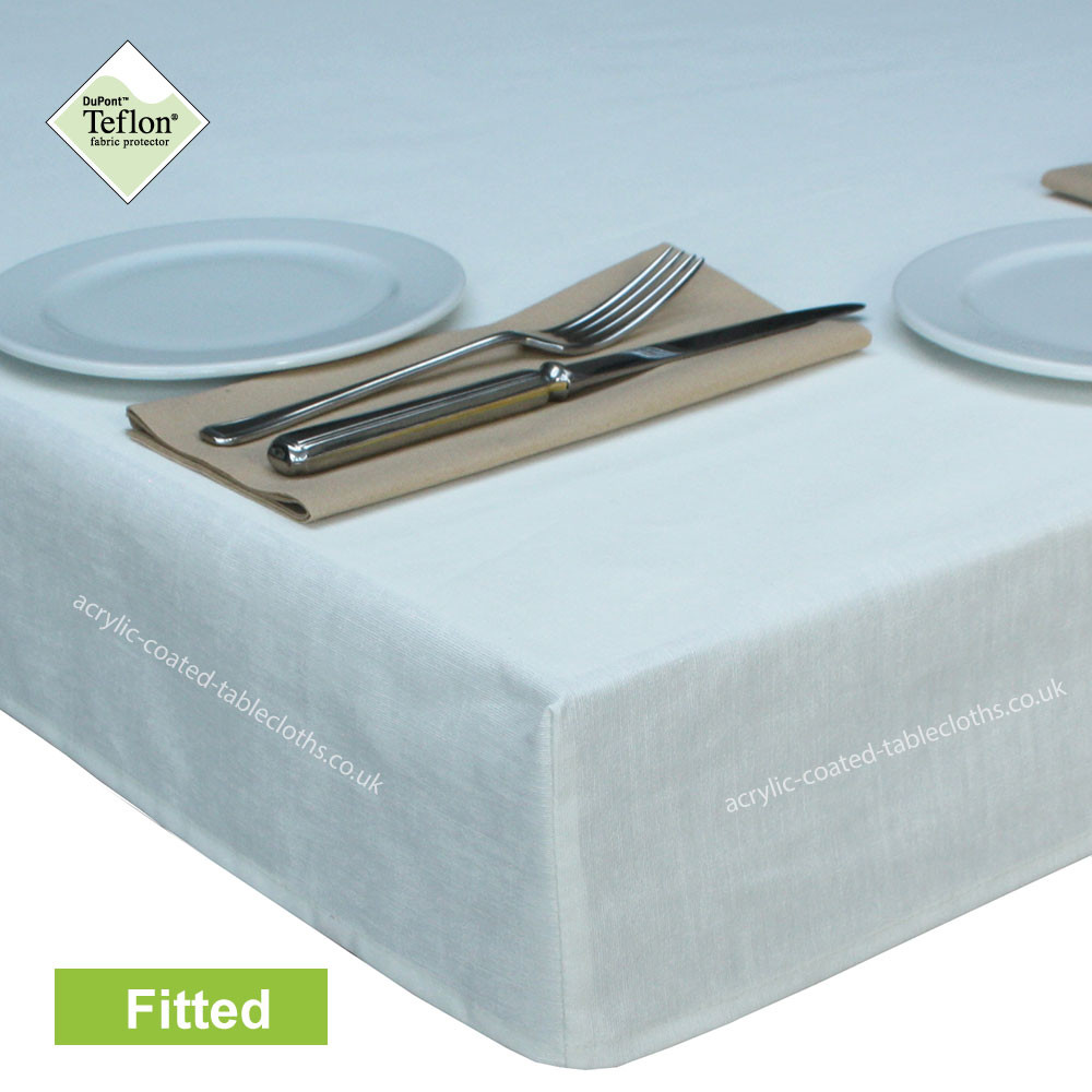 Fitted Tablecloth Symphony Vellum White
