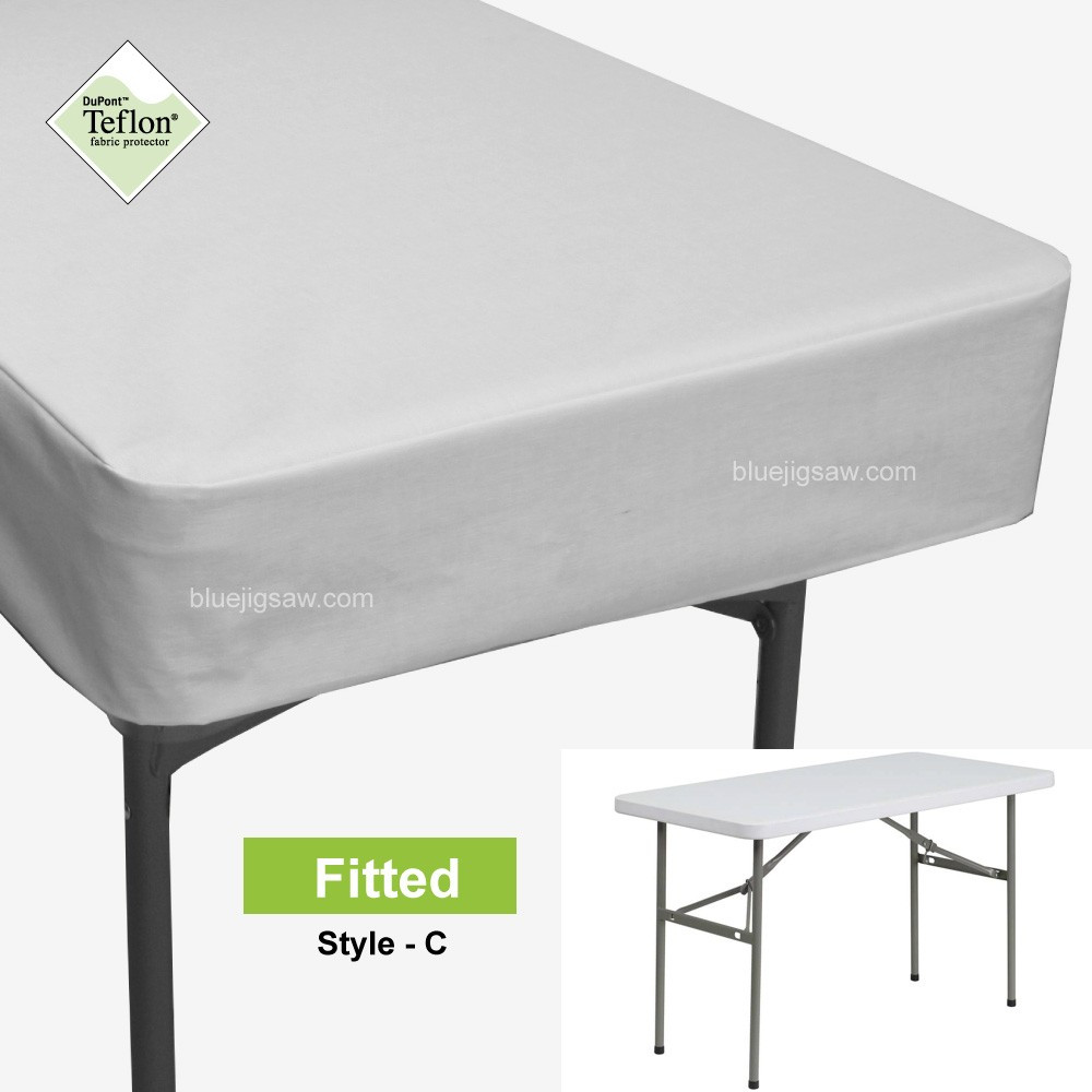 Fitted Tablecloth for Rectangle Table with Rounded Corners