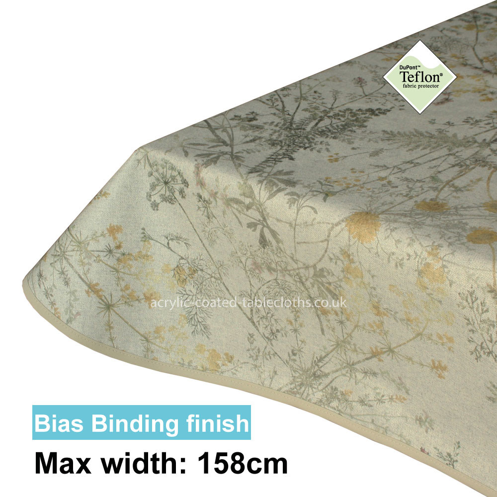 Acrylic Coated Tablecloth with Bias Binding
