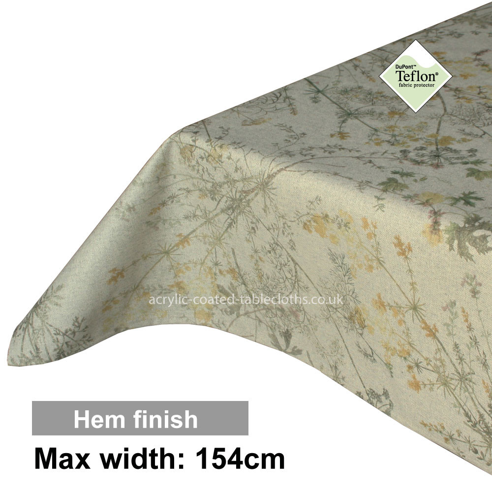 Acrylic Coated Tablecloth with Hem finish